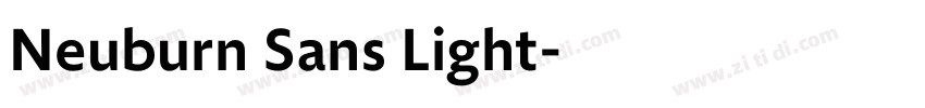 Neuburn Sans Light字体转换